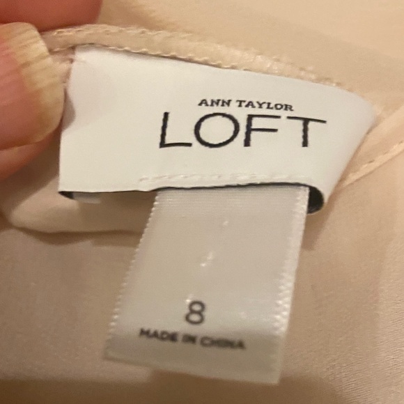 LOFT Cream Sleeveless Dress - Picture 2 of 11